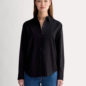 NWT - Everlane Must-Have Shirt in Silky Cotton, Size 2, Black